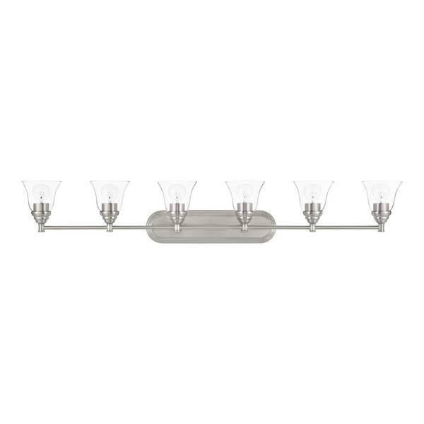 6-Light Vanity Lights For Bathroom,Brushed Nickel Bathroom Lighting...