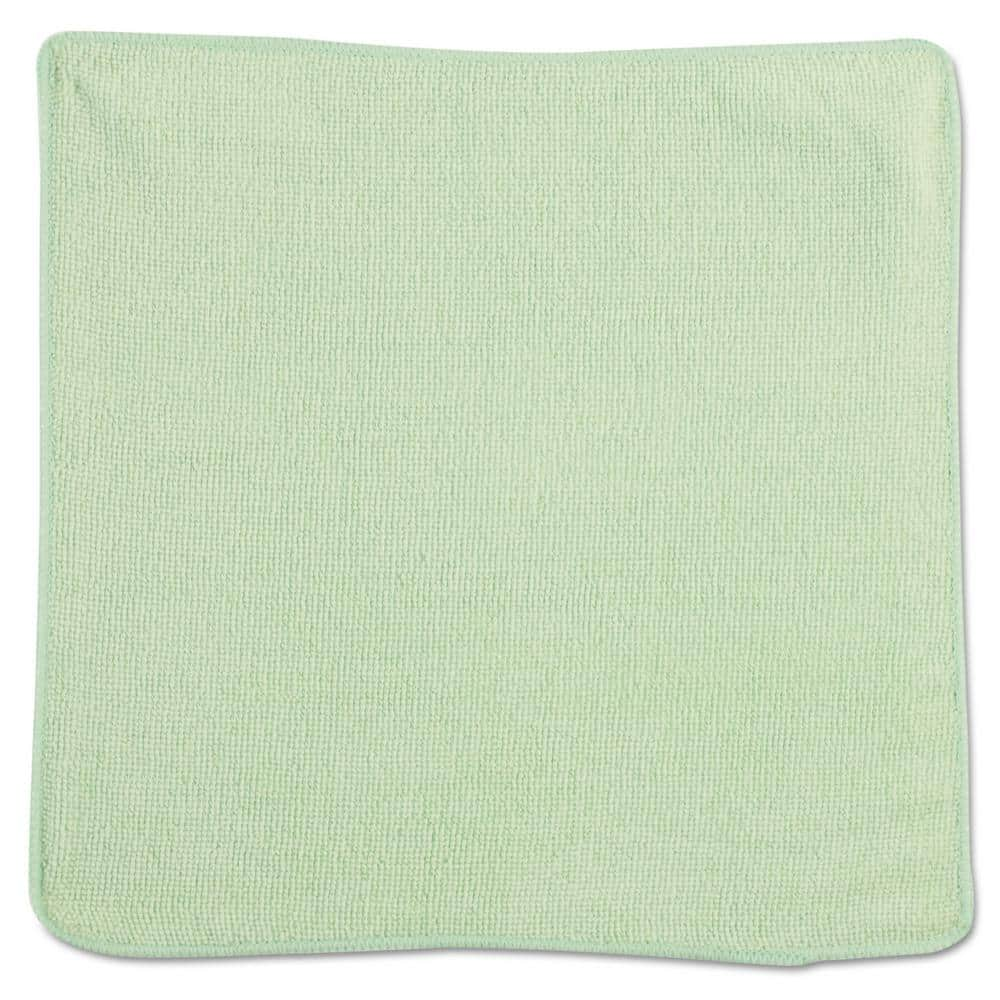 Rubbermaid Commercial Products 12 in. x 12 in. Light Commercial Green Microfiber Cloth (24-Count)