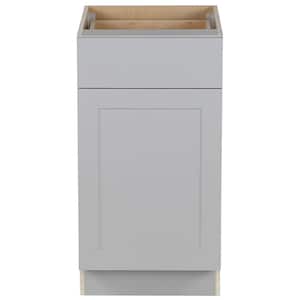 Cambridge Gray Shaker Assembled Base Cabinet with Soft Close Full Extension Drawer (18 in. W x 24.5 in. D x 34.5 in. H)