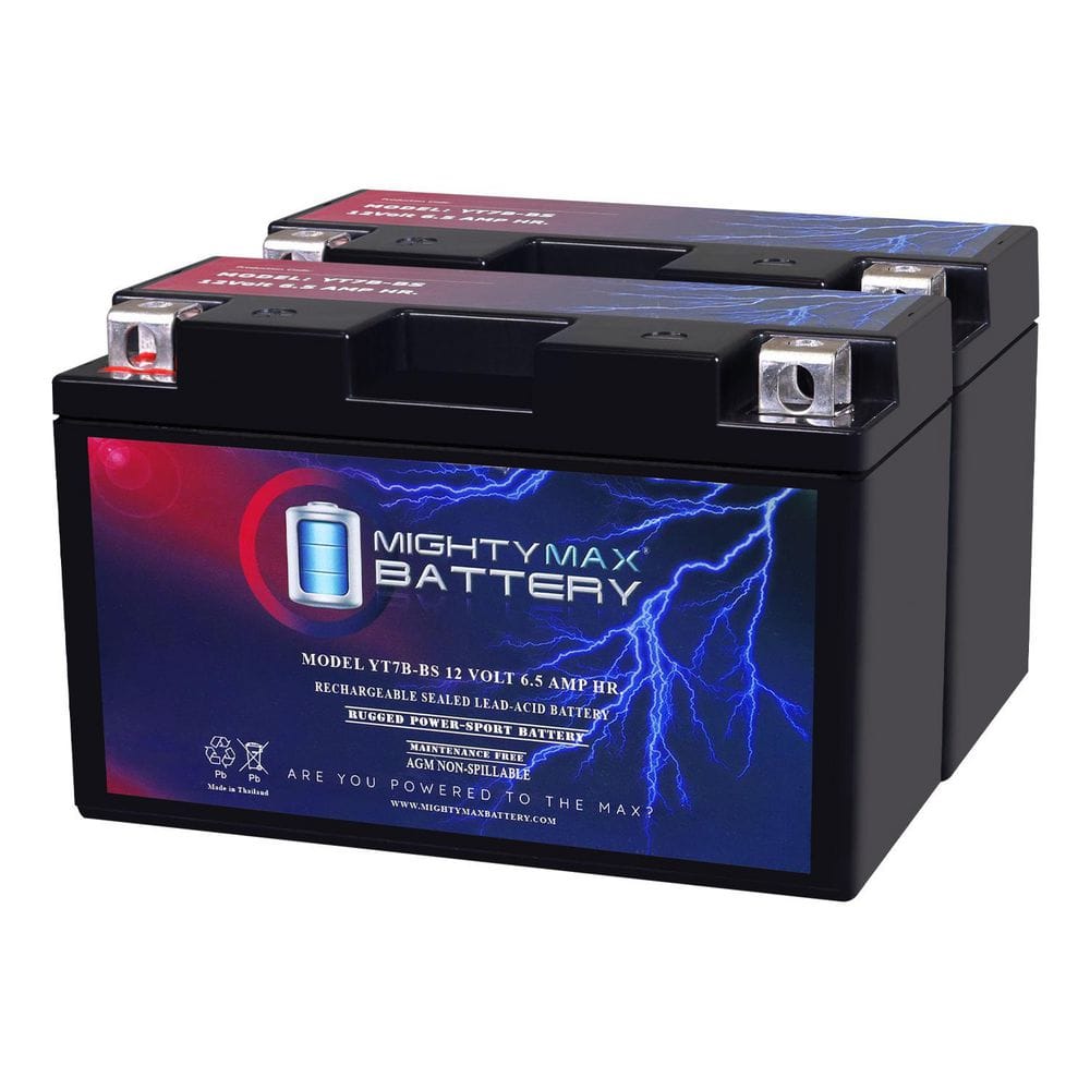 YT7B-BS -12-Volt 6.5 AH, 110 CCA, Rechargeable Maintenance Free SLA AGM Motorcycle Battery (2) price history on PriceWatchPro