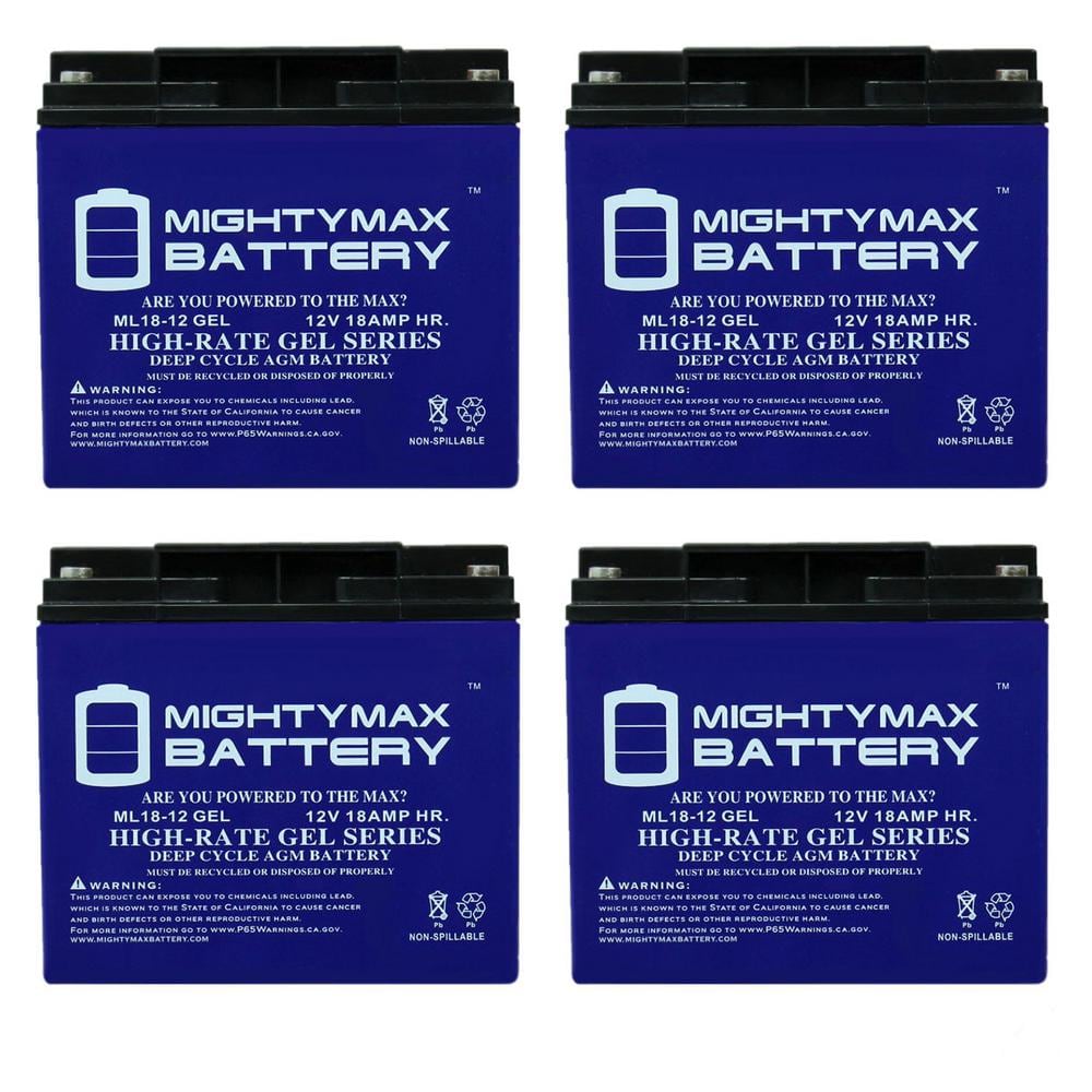 12V 18AH GEL Battery Replaces Xcooter Blaster XC300GT - 4 Pack price history on PriceWatchPro