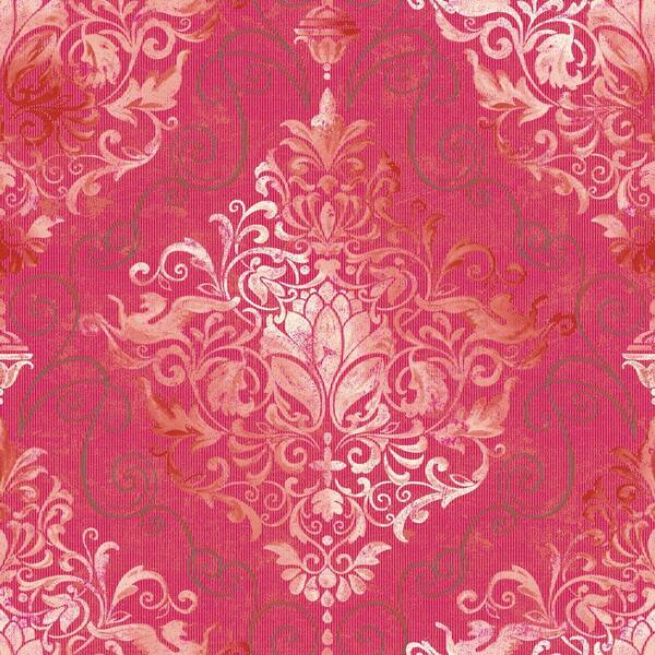 The Wallpaper Company 10 in. x 8 in. Chandelier Damask Cherry Wallpaper Sample