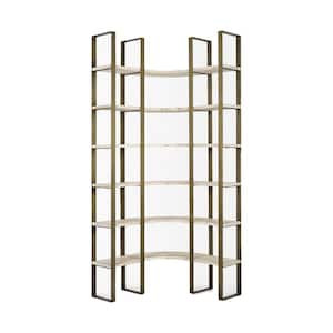 Mariana Gold 6 Tiers Metal Shelving Unit (37 in. x 90 in. x 37 in.)