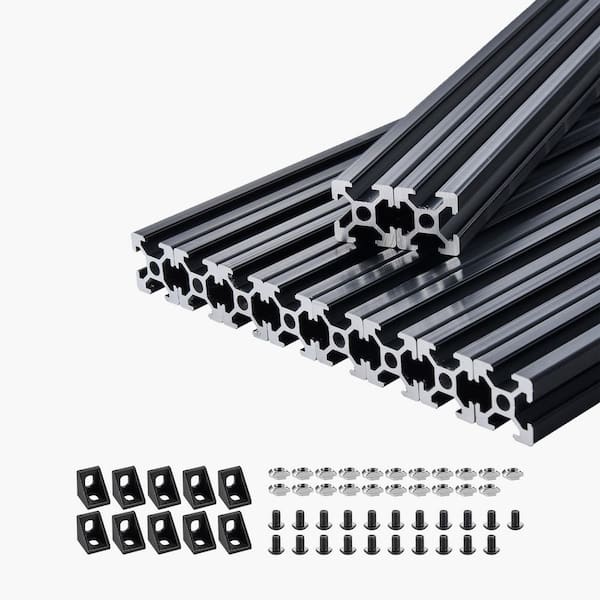 10 Pieces 39.4in. T Slot 2020 Aluminum Extrusion Profile, European Standard Anodized Linear Rail, High-Strength Extruded