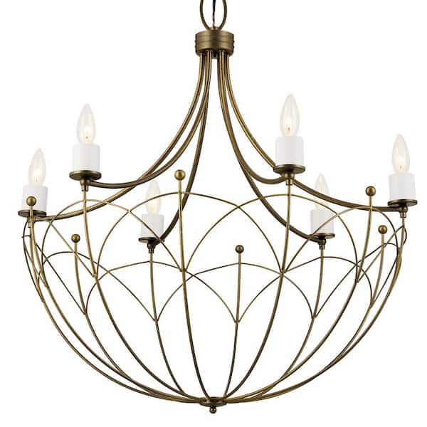 KICHLER Topiary 28.25 in. 6-Light Character Bronze Vintage