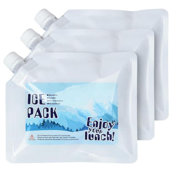 Unbranded Reusable Ice Packs for Coolers-3 Pack