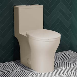 Sublime III 1-Piece 0.95/1.26 GPF Dual Flush Round Toilet in Bisque, Seat Included