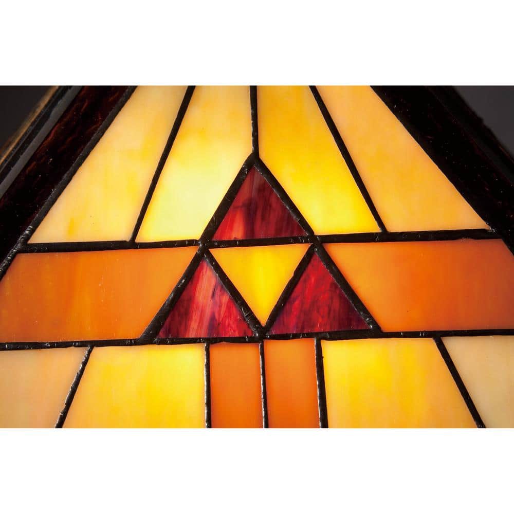 Bronze Stained Glass Tiffany Style Table Lamp