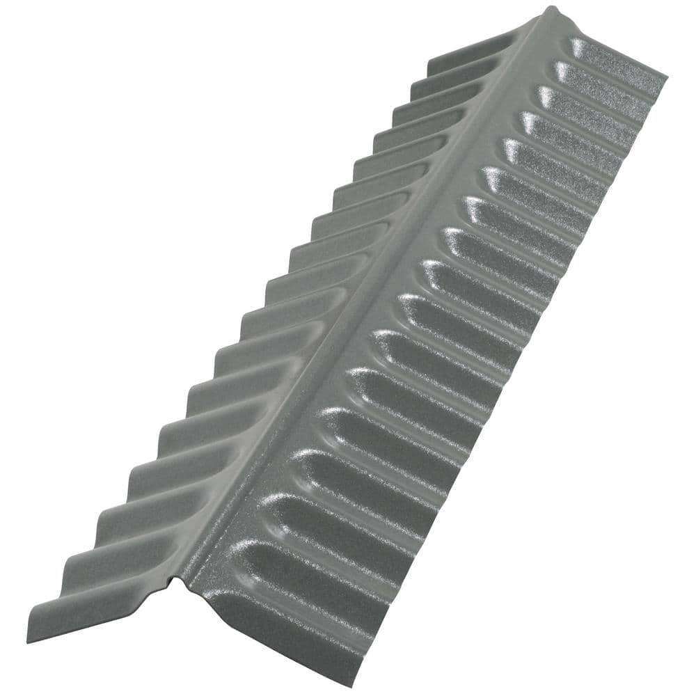 Suntop 4 ft. Polycarbonate Ridge Cap Flashing in Castle Gray