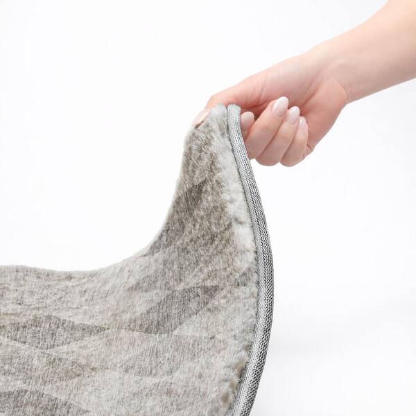 Dream Shag Premium Machine Washable Abstract ADS561 Gray 9 ft. x 12 ft. Area Rug