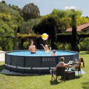 Ultra XTR 14 ft. Round 42 in. D Metal Frame Pool Set with Pump