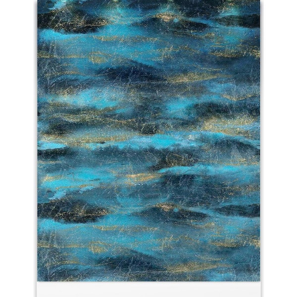 Marburg Blue Gold Marble Effect Non-Woven Removable Wallpaper Roll