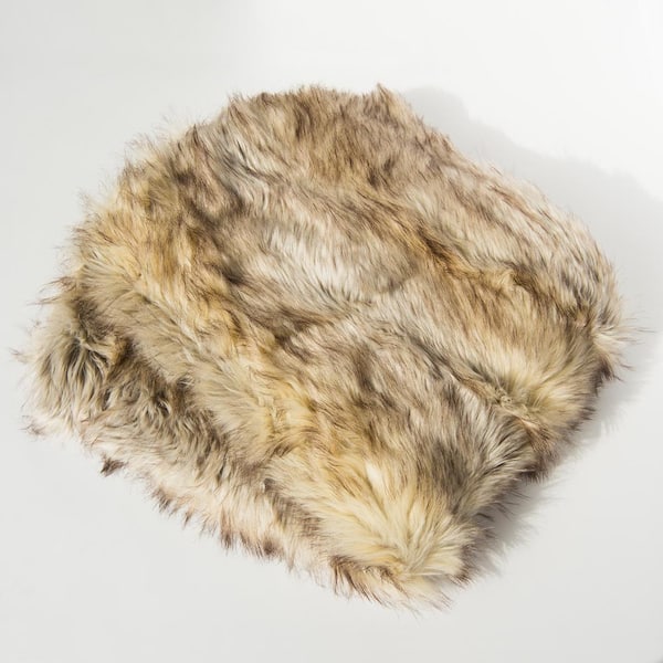 Best Home Fashion Kitt Fox Faux Fur Throw 54 in. x 36 In. THROW_KITT ...