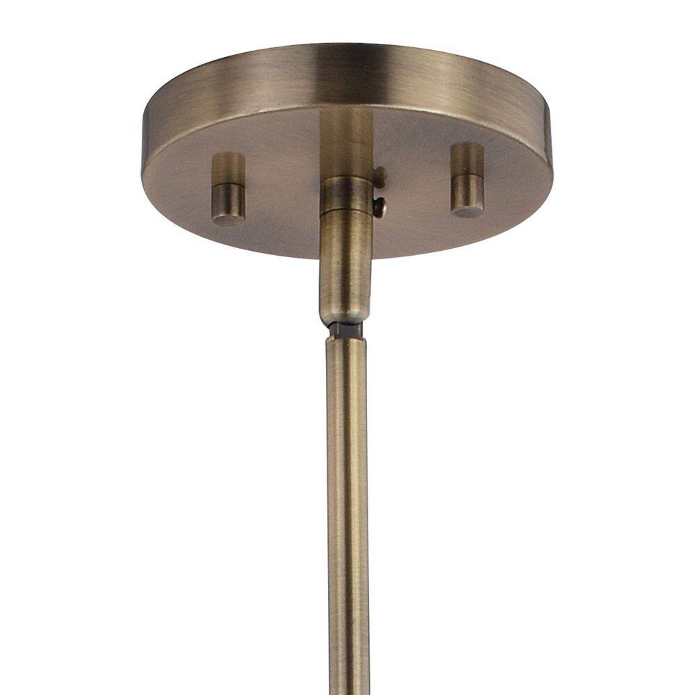 Euclid 24-Inch Aged Brass Drum Pendant Light with Mercury Glass