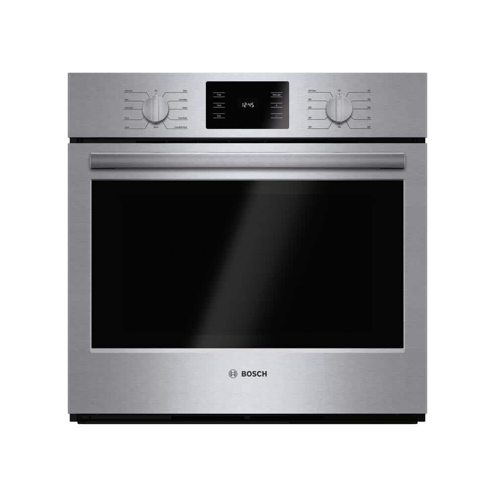 Bosch 500 Series 30 in. Built-In Single Electric Wall Oven with European Convection and Self-Cleaning in Stainless Steel, Silver