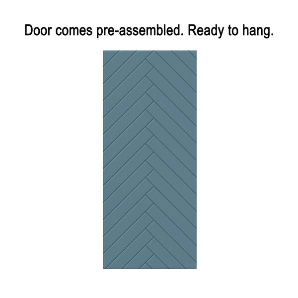 CALHOME 36 in. x 80 in. Dignity Blue Painted Composite MDF CALHOME 36 in. x 80 in. Dignity Blue Painted Composite MDF