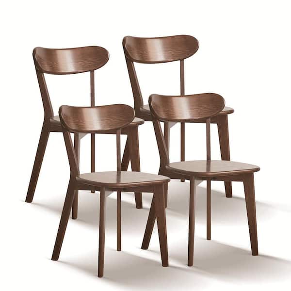 TD Garden FAS Grade Oak Solid Wood Outdoor Dining Chair Set of 4