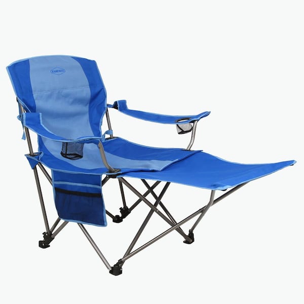 camp lounge chair with detached footrest