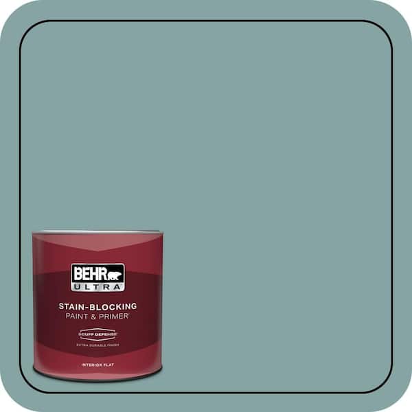 BEHR ULTRA 1 qt. #PPU13-08 Venus Teal Extra Durable Flat Interior Paint & Primer