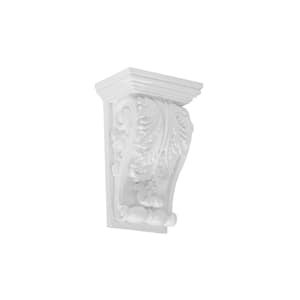 5-3/16 in. x 8-1/4 in. x 3-1/4 in. Primed Polyurethane Decorative Acanthus Corbel