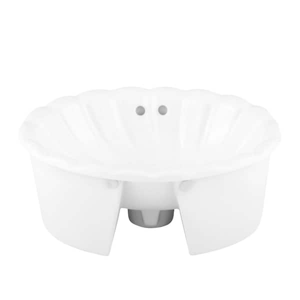 Corona Drop-In Bathroom Sink in White