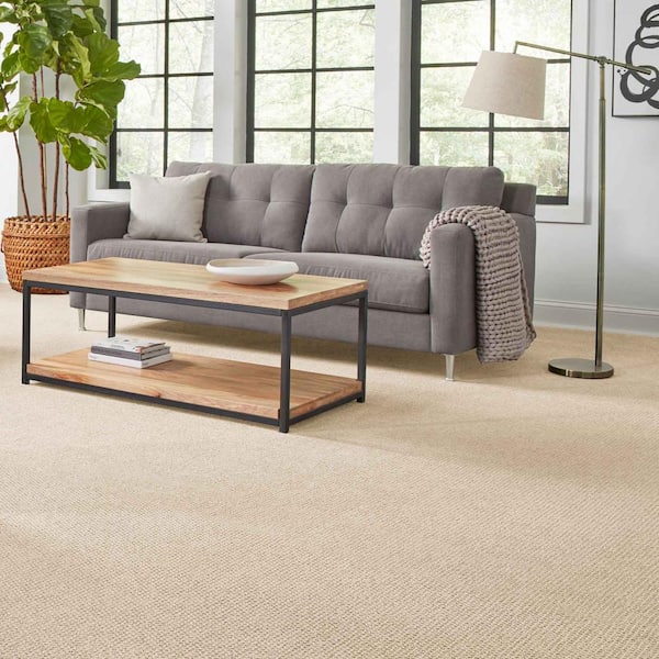 Katama II  - Fresh Linen - Beige 30.7 oz. Triexta Pattern Installed Carpet