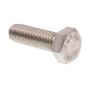 5/16 in.-18 x 1 in. Grade 304 Stainless Steel Hex Bolts (25-Pack)