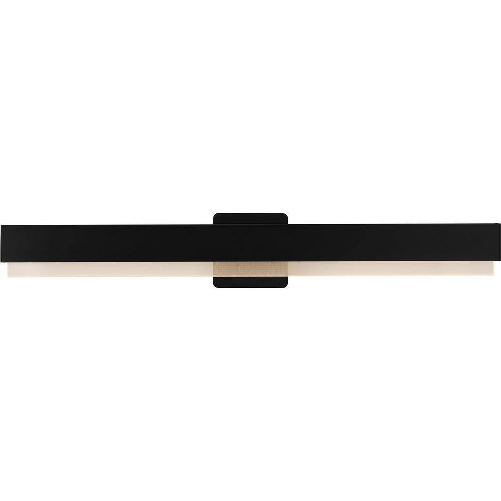 Matte Black 32" LED Linear Vanity Light with Acrylic Shade