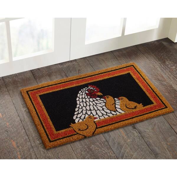 Coir Door Mat 30in x 18in - Welcome Bear