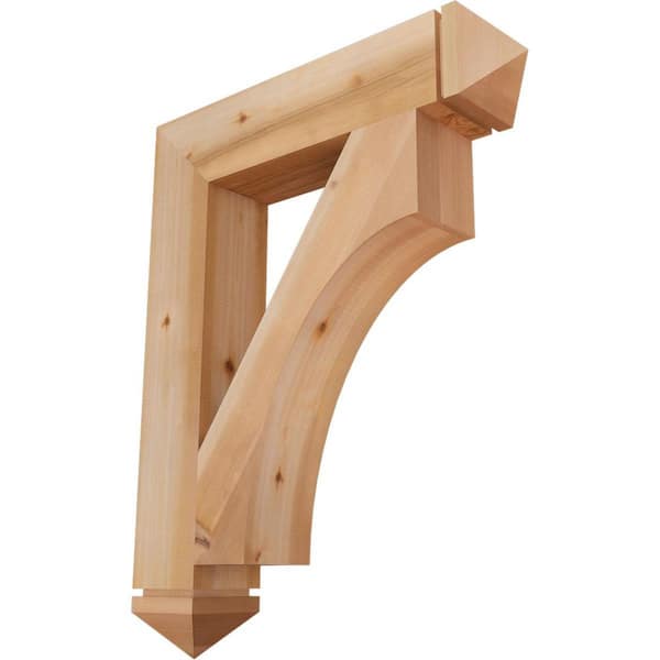 Ekena Millwork 5.5 in. x 38 in. x 30 in. Western Red Cedar Westlake Arts and Crafts Smooth Bracket