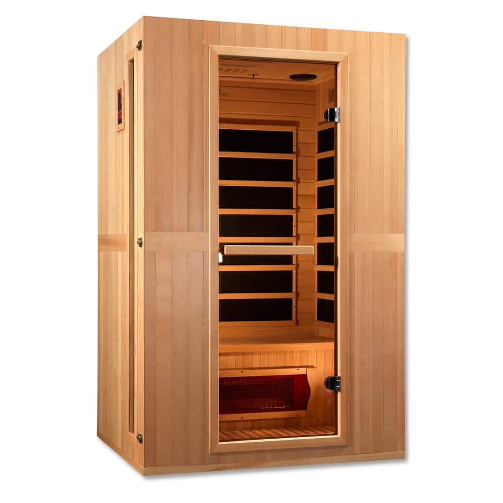 Natural Hemlock 2-Person Bluetooth Compatible Infrared Sauna