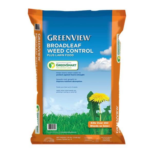 GreenView 39 lbs. Weed and Feed, Covers 15,000 sq. ft. (27-0-4)