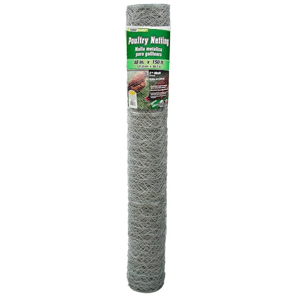 YARDGARD 4 Ft. X 150 Ft. 20 GA Poultry Netting-Galvanized Steel 2 In ...