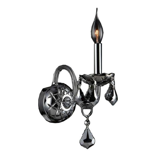 Worldwide Lighting Provence Collection 1-Light Chrome and Crystal Sconce