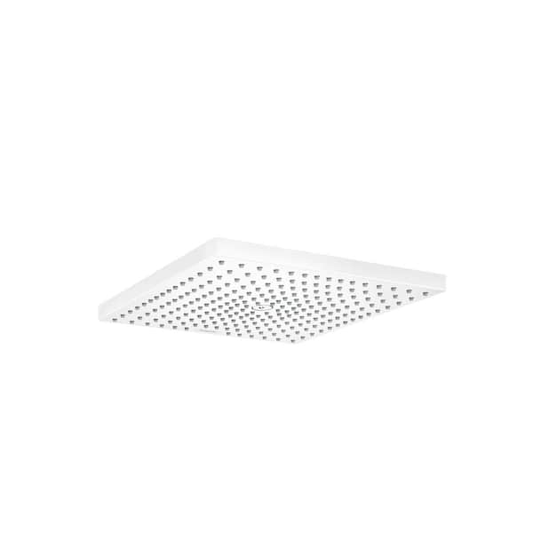 Hansgrohe Raindance E 1-Spray Patterns 2.5 GPM 12 in. Fixed Shower Head in Matte White