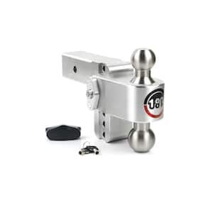 180 Hitch - 4" Adjustable Trailer Hitch Ball Mount for 2.5" Receiver w/ Stainless Steel Balls, 18,500 lbs GTW