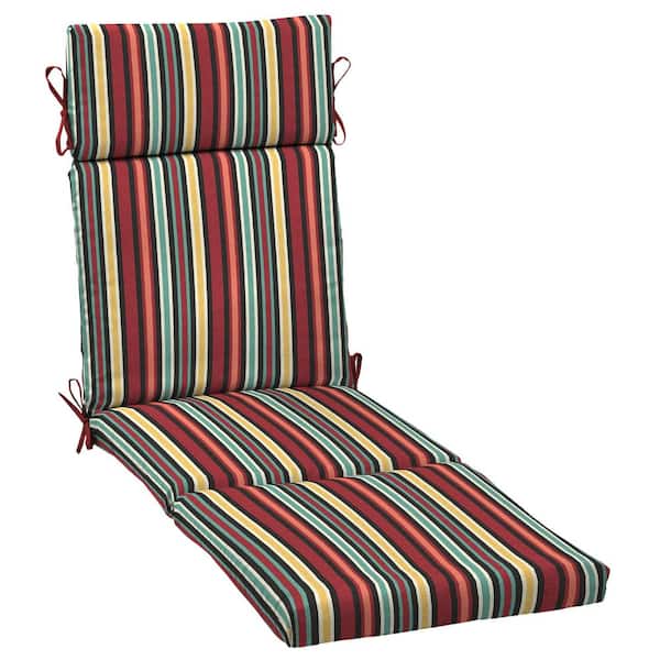 ARDEN SELECTIONS Arden Selections 21 in. x 72 in. Ruby Abella Stripe Outdoor Chaise Lounge Cushion
