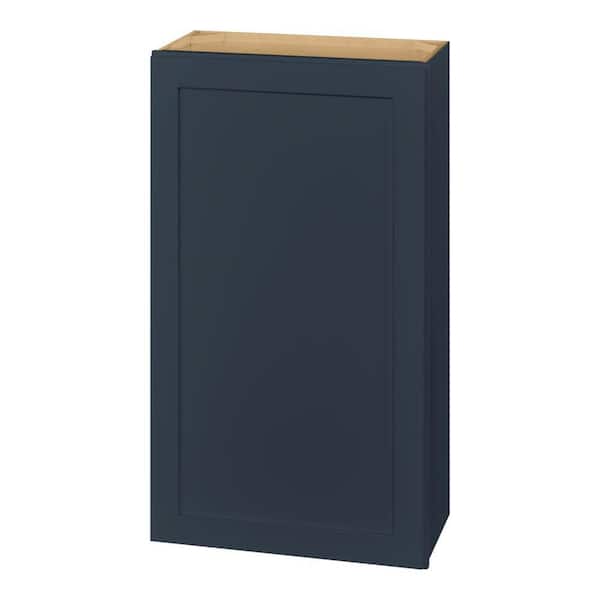 Avondale 24 in. W x 12 in. D x 42 in. H Ready to Assemble Plywood Shaker Wall Kitchen Cabinet in Ink Blue
