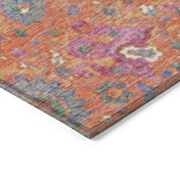Chantille Machine Washable Indoor/Outdoor Abstract ACN2013 Orange 8 ft. x 10 ft. Area Rug