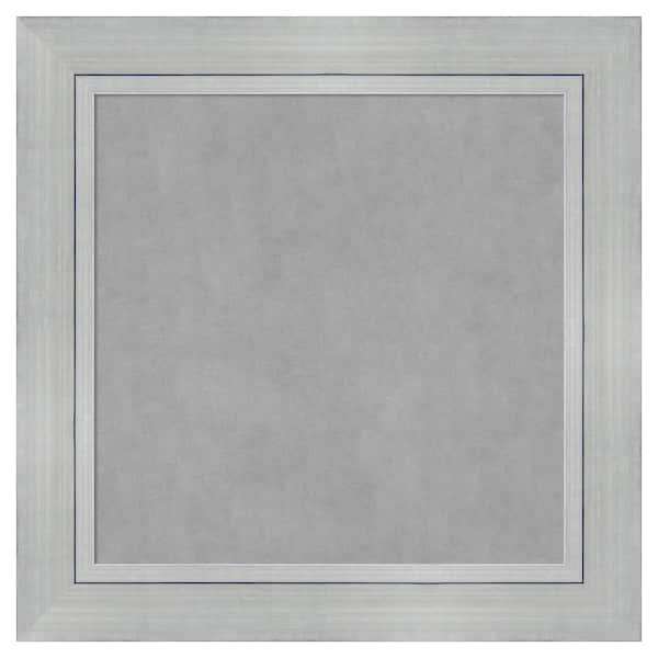 Amanti Art Romano Silver 31 in. x 31 in Framed Magnetic Board