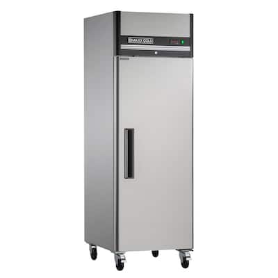 26.8 in. 23 cu.ft. Single Door Reach-in Refrigerator, Top Mount, Stainless Steel with Storage