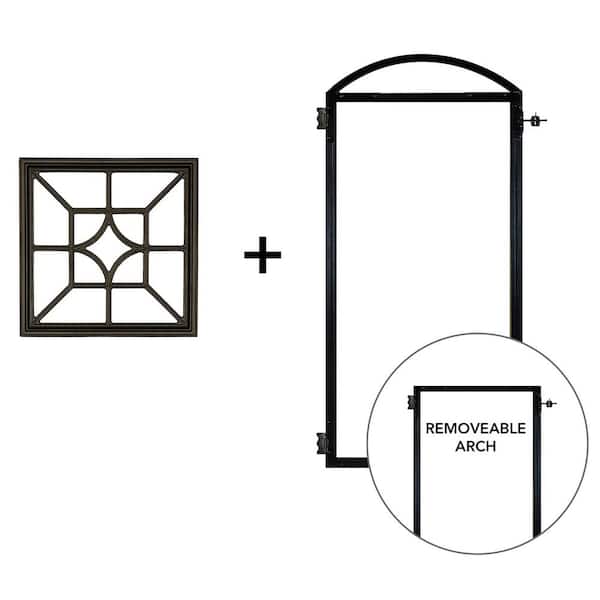 Kent 3-ft H x 4-ft W Powder Coated Vinyl-coated Steel Square-top Decorative Walk-thru Fence Gate