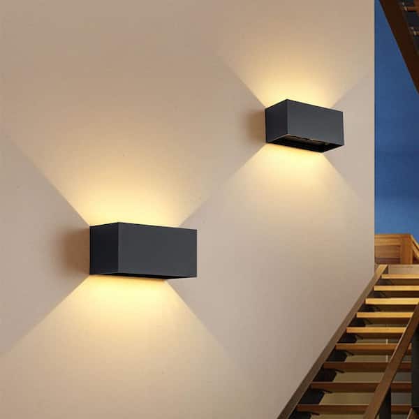 上質風合い LB78220 LED Dual Up and Down Rectangular Matte Black Wall Light  Exterio DIY、工具