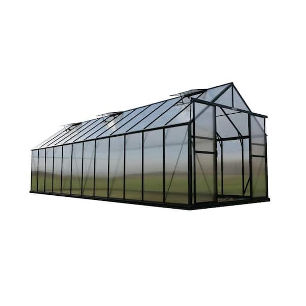 Grandio Greenhouses Ascent 8 ft. W x 24 ft. D x 8 ft. H Heavy-Duty Aluminum Greenhouse Kit