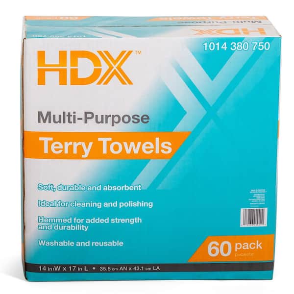 14 in. x 17 in. Multi-Purpose Terry Towel (60-Pack)