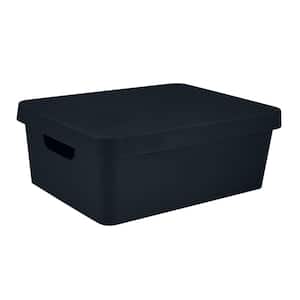 Medium Vinto 5.43 in. H x 14.57 in. W Storage Box with Lid in Charcoal