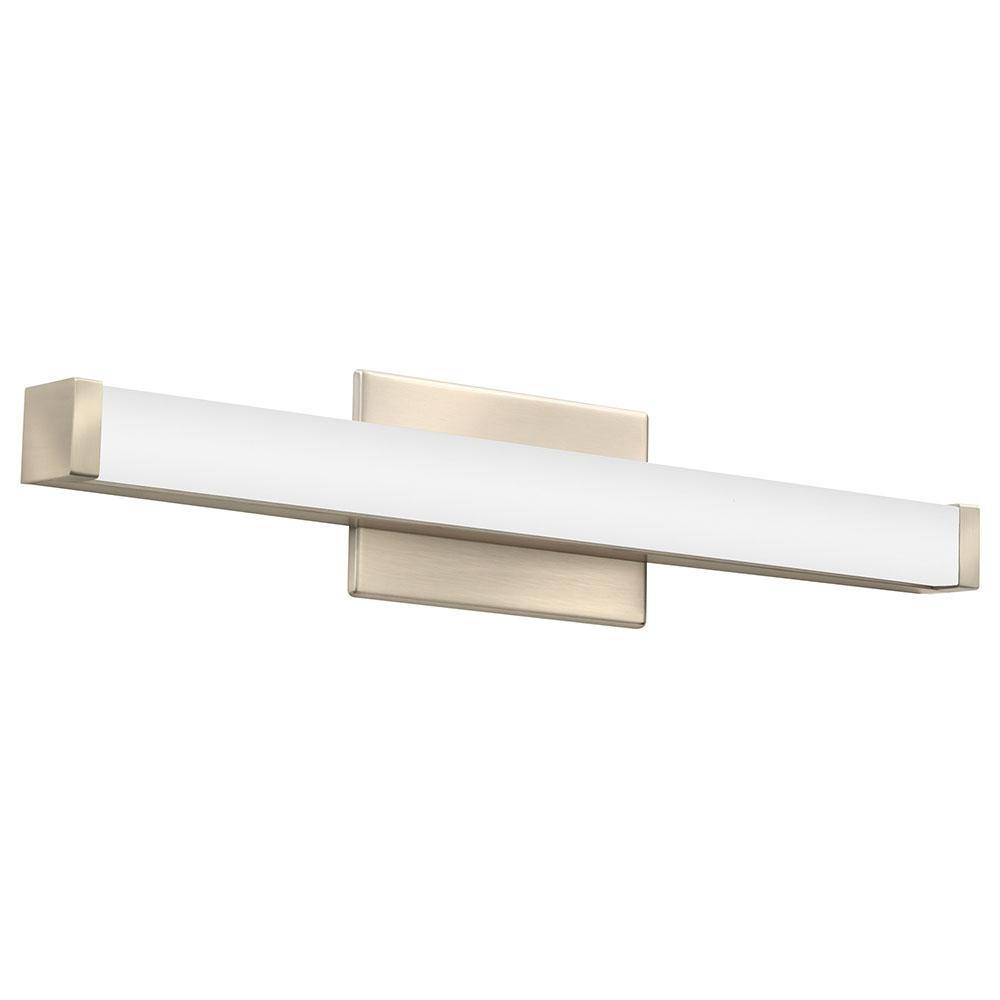 Brushed Nickel 21" LED Vanity Light with Acrylic Shade