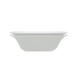Bach 2-Piece White Porcelain Salad Bowl Set (Serving Set for 2)