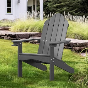 Belinda Gray Recycled Plastic Poly Weather Resistant Outdoor Patio Adirondack Chair For Outdoor Patio Fire Pit