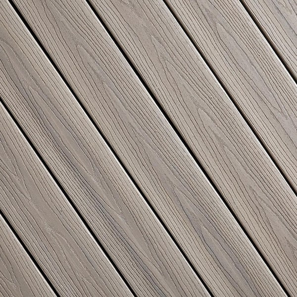 Fiberon Good Life 1 in. x 5-1/4 in. x 1 ft. Cabana Grooved Edge Capped Composite Decking Board Sample